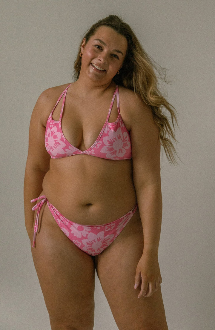 RAY BIKINI BOTTOM // FLORAL PINK