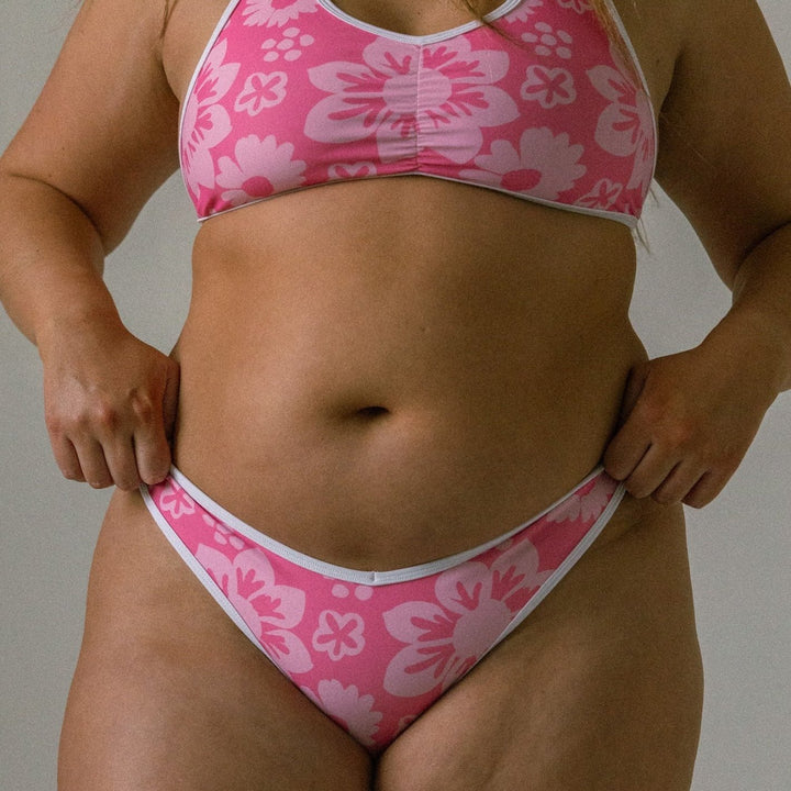 CLOUD-9 BIKINI BOTTOM // FLORAL PINK